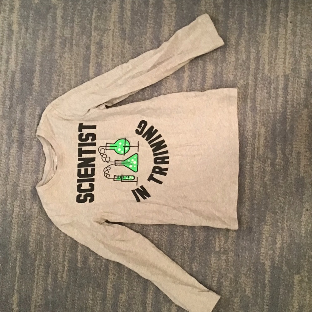 Gray Scientist in Training Kids Shirt